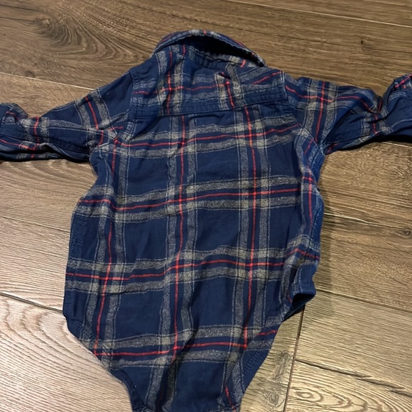 Plaid Flannel Onesie Bodysuit - Picture 4 of 4